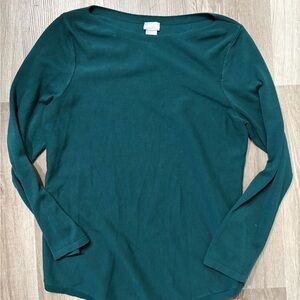 Chico's Deep Teal Long Sleeve Top